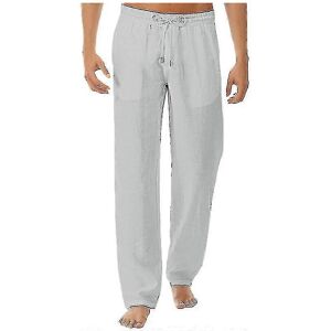 Unbranded (3XL, Grey) Men Linen Look Baggy Pants Elasticated Waist Casual Beach Yoga Trous Unbranded (3XL, Grey) Men Linen Look Baggy Pants Elasticated Waist Casual Beach Yoga Trous