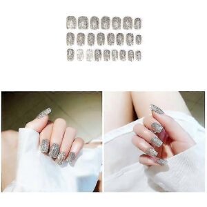 Unbranded 24pcs Glittering Fake Nails Tips Manicure Decoration Decals Diy False Nails for Unbranded 24pcs Glittering Fake Nails Tips Manicure Decoration Decals Diy False Nails for