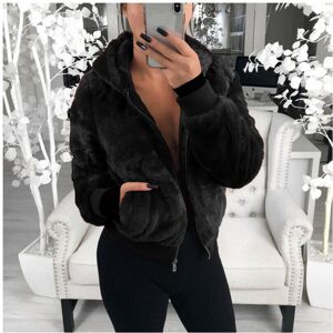Unbranded (Black, L) Womens Bear Teddy Coat Jacket Winter Warm Hooded Fur Outwear Overcoat Unbranded (Black, L) Womens Bear Teddy Coat Jacket Winter Warm Hooded Fur Outwear Overcoat