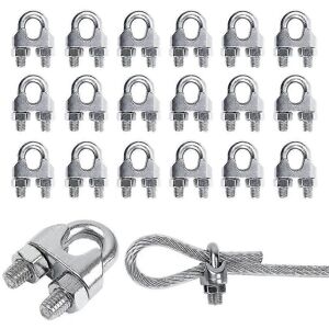 Unbranded 20 Pieces Metal Cable Clamp Wire Rope Clips U-cable Clamps U Bolt Cable Clip U M Unbranded 20 Pieces Metal Cable Clamp Wire Rope Clips U-cable Clamps U Bolt Cable Clip U M