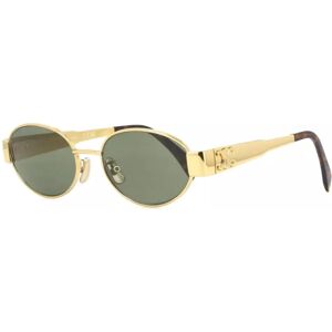 Unbranded Celine Metal Triomphe CL40235U 30N Endura Gold/Green Oval Women's Sunglasses Unbranded Celine Metal Triomphe CL40235U 30N Endura Gold/Green Oval Women's Sunglasses