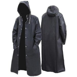 Unbranded (XL) Black Fashion Adult Waterproof Long Raincoat Women Men Rain Coat Hooded For Unbranded (XL) Black Fashion Adult Waterproof Long Raincoat Women Men Rain Coat Hooded For