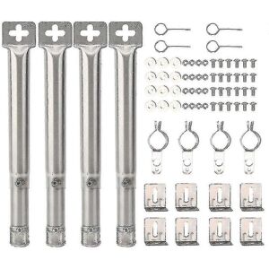 Unbranded 4pcs Universal Adjustable Stainless Steel Bbq Gas Grill Replacement Straight Pip Unbranded 4pcs Universal Adjustable Stainless Steel Bbq Gas Grill Replacement Straight Pip
