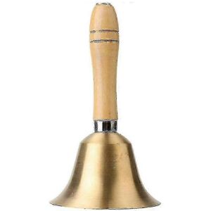 Unbranded Solid Copper Hand Bell with Wooden Handle for School, Reception, Dinner, Boutiqu Unbranded Solid Copper Hand Bell with Wooden Handle for School, Reception, Dinner, Boutiqu