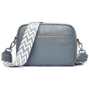 Unbranded (blue) Crossbody Bag Women's Leather Small Shoulder Bag With Wide Strap Zip And Unbranded (blue) Crossbody Bag Women's Leather Small Shoulder Bag With Wide Strap Zip And