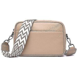 Unbranded (khaki) Crossbody Bag Women's Leather Small Shoulder Bag With Wide Strap Zip And Unbranded (khaki) Crossbody Bag Women's Leather Small Shoulder Bag With Wide Strap Zip And