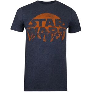 (XL, Heather Navy) Star Wars Mens Sunset Cotton T-Shirt (XL, Heather Navy) Star Wars Mens Sunset Cotton T-Shirt
