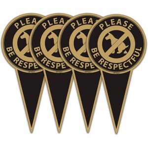 Borden Riley Please Be Respectful 4Pack12x6 No Dog Poop Yard Metal Signs Double Sided No Poop Borden Riley Please Be Respectful 4Pack12x6 No Dog Poop Yard Metal Signs Double Sided No Poop