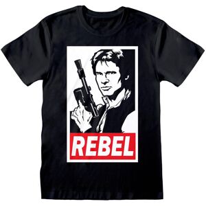 (S, Black) Star Wars Unisex Adult Rebel Han Solo T-Shirt (S, Black) Star Wars Unisex Adult Rebel Han Solo T-Shirt