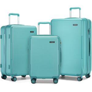 KONO (Blue, 20/24/28 inch) 20/24/28 Minimalist Hard Shell ABS+PC Luggage Set With TSA KONO (Blue, 20/24/28 inch) 20/24/28 Minimalist Hard Shell ABS+PC Luggage Set With TSA