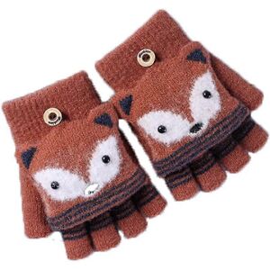 Unbranded (coffee) Children's Winter Flap Soft Wool Knit Mitten Warm Gloves (Green) 1 Pair Unbranded (coffee) Children's Winter Flap Soft Wool Knit Mitten Warm Gloves (Green) 1 Pair