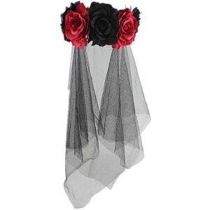 Unbranded (red black) Halloween Party Photography Props Rose Flower Tiara (Black & Red) 1 Unbranded (red black) Halloween Party Photography Props Rose Flower Tiara (Black & Red) 1