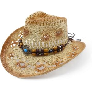 Unbranded (Medium, Beige) Straw Cowboy Hat for Women Western Cowboy Hat with Wide Brim Bre Unbranded (Medium, Beige) Straw Cowboy Hat for Women Western Cowboy Hat with Wide Brim Bre