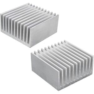 Unbranded Electronic radiator, pure aluminum heat sink, chip heat lump (silver) 2 pieces ( Unbranded Electronic radiator, pure aluminum heat sink, chip heat lump (silver) 2 pieces (