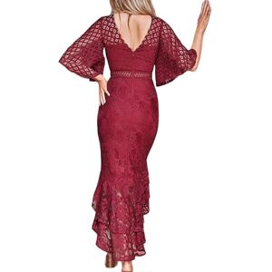 Unbranded (S, Red Wine) Women Ladies Dip Hem High Low Assymetric Lace Dress Bodycon Fishta Unbranded (S, Red Wine) Women Ladies Dip Hem High Low Assymetric Lace Dress Bodycon Fishta