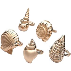 Unbranded Coastal Theme Sea Shells Metal Napkin Rings for Weddings Receptions,dinner Parti Unbranded Coastal Theme Sea Shells Metal Napkin Rings for Weddings Receptions,dinner Parti
