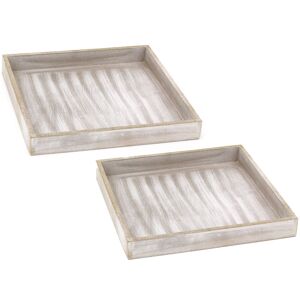 Carousel Home Set of 2 Grey Wash Wooden Trays Distressed Grey Tray Jewellery Dish - 25cm Carousel Home Set of 2 Grey Wash Wooden Trays Distressed Grey Tray Jewellery Dish - 25cm