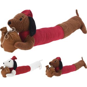 Carousel Home Christmas Dog Draught Excluder Boucle Fabric Dog Draft Cushion for Doors 85cm Carousel Home Christmas Dog Draught Excluder Boucle Fabric Dog Draft Cushion for Doors 85cm