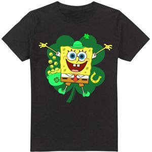 (5XL, Black) SpongeBob SquarePants Mens Spongey Four Leaf Clover St Patricks Day (5XL, Black) SpongeBob SquarePants Mens Spongey Four Leaf Clover St Patricks Day
