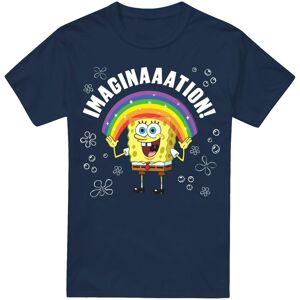 (S, Navy) SpongeBob SquarePants Mens Imagination T-Shirt (S, Navy) SpongeBob SquarePants Mens Imagination T-Shirt