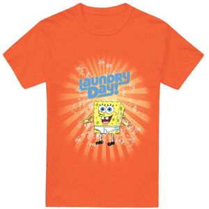 (S, Orange) SpongeBob SquarePants Mens Laundry Day! T-Shirt (S, Orange) SpongeBob SquarePants Mens Laundry Day! T-Shirt