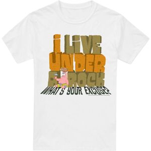 (L, White) SpongeBob SquarePants Mens What's Your Excuse? T-Shirt (L, White) SpongeBob SquarePants Mens What's Your Excuse? T-Shirt