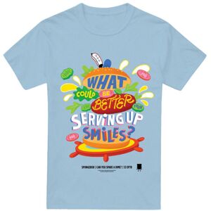 (XL, Light Blue) SpongeBob SquarePants Mens Serving Up Smiles T-Shirt (XL, Light Blue) SpongeBob SquarePants Mens Serving Up Smiles T-Shirt