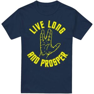 (XL, Navy) Star Trek Mens Live Long Hand T-Shirt (XL, Navy) Star Trek Mens Live Long Hand T-Shirt