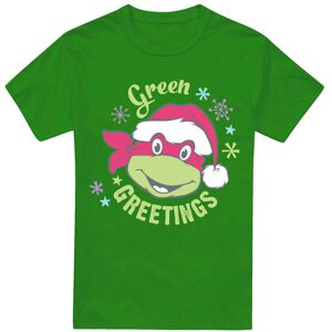 (S, Kelly Green) Teenage Mutant Ninja Turtles Mens Green Greetings For Christmas (S, Kelly Green) Teenage Mutant Ninja Turtles Mens Green Greetings For Christmas