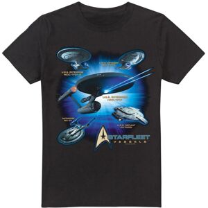 (XL, Black) Star Trek Mens Starfleet Vessels T-Shirt (XL, Black) Star Trek Mens Starfleet Vessels T-Shirt