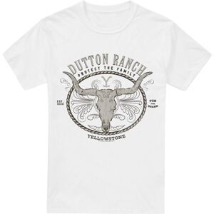 (5XL, White) Yellowstone Mens Dutton Ranch T-Shirt (5XL, White) Yellowstone Mens Dutton Ranch T-Shirt