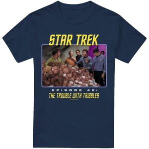 (L, Navy) Star Trek Mens The Trouble with Tribbles T-Shirt (L, Navy) Star Trek Mens The Trouble with Tribbles T-Shirt