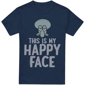 (S, Navy) SpongeBob SquarePants Mens Happy Face T-Shirt (S, Navy) SpongeBob SquarePants Mens Happy Face T-Shirt