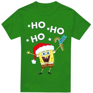 (S, Kelly Green) SpongeBob SquarePants Mens Ho Ho Ho Merry Christmas! T-Shirt (S, Kelly Green) SpongeBob SquarePants Mens Ho Ho Ho Merry Christmas! T-Shirt