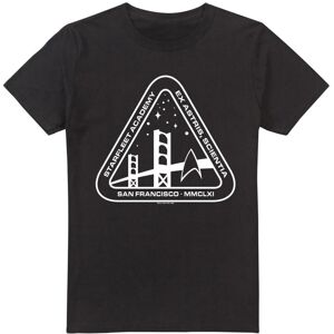 (L, Black) Star Trek Mens White Academy Logo T-Shirt (L, Black) Star Trek Mens White Academy Logo T-Shirt