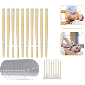 Unbranded Ear Candles Set: 20 Ear Candles + 10 Filters + 20 Cotton Swabs Unbranded Ear Candles Set: 20 Ear Candles + 10 Filters + 20 Cotton Swabs