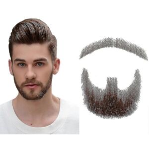Unbranded Fake Beard Realistic 100% Human Hair Full Hand Tied Goatee Brown for Men Makeup Unbranded Fake Beard Realistic 100% Human Hair Full Hand Tied Goatee Brown for Men Makeup