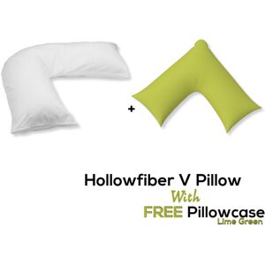 CHILIMILII (Lime Green) V Pillow With FREE V Pillowcase Polycotton Cover Orthopedic Neck & CHILIMILII (Lime Green) V Pillow With FREE V Pillowcase Polycotton Cover Orthopedic Neck &