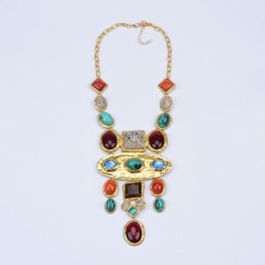 Maxpower (1N0604) Bohemian Vintage Statement Necklace For Women Baroque Style Color Cryst Maxpower (1N0604) Bohemian Vintage Statement Necklace For Women Baroque Style Color Cryst
