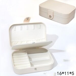 Maxpower (beige,white) Button Storage Zipper Jewelers Organizer Container Box Portable Je Maxpower (beige,white) Button Storage Zipper Jewelers Organizer Container Box Portable Je