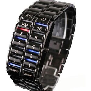 Maxpower (black) Fashion Digital Watch Cool Volcanic Lava Style Iron Faceless Binary Led Maxpower (black) Fashion Digital Watch Cool Volcanic Lava Style Iron Faceless Binary Led
