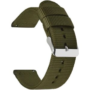 Maxpower (army green, 24mm) Nylon Canvas Watch Strap For Men Quick Release Straps 18-24 M Maxpower (army green, 24mm) Nylon Canvas Watch Strap For Men Quick Release Straps 18-24 M
