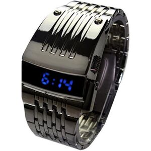 Maxpower (black) Yousheng Led Display Wide Stainless Steel Fashion Blue Band Men Digital Maxpower (black) Yousheng Led Display Wide Stainless Steel Fashion Blue Band Men Digital