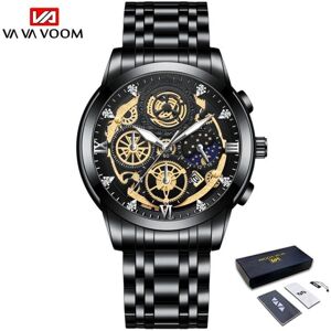 Maxpower (black, With Packaging) Va Va Voom Fashion Luminous Quartz Watches Men Business Maxpower (black, With Packaging) Va Va Voom Fashion Luminous Quartz Watches Men Business