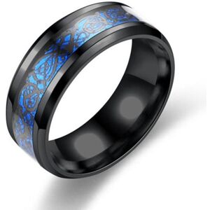 Maxpower (black,blue, US 7) Fashion Simple Men's Cool Luminous Dragon Pattern Ring C Maxpower (black,blue, US 7) Fashion Simple Men's Cool Luminous Dragon Pattern Ring C