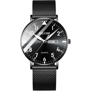 Maxpower (black,black) New Fashion Ultra-thin Mens Luxury Brand Casual Stainless Steel Me Maxpower (black,black) New Fashion Ultra-thin Mens Luxury Brand Casual Stainless Steel Me