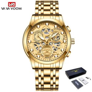 Maxpower (gold, With Packaging) Va Va Voom Gold Hollow Luminous Quartz Watches Skeleton W Maxpower (gold, With Packaging) Va Va Voom Gold Hollow Luminous Quartz Watches Skeleton W