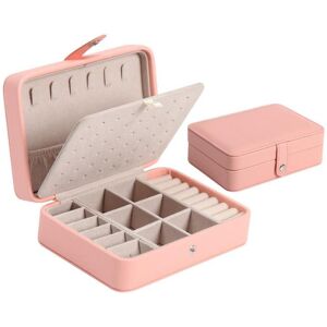 Maxpower (Pink) Korean Version Simple Ins Style Portable Jewelry Storage Box 2023 New Hig Maxpower (Pink) Korean Version Simple Ins Style Portable Jewelry Storage Box 2023 New Hig