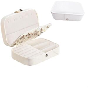 Maxpower (Cream) Korean Version Simple Ins Style Portable Jewelry Storage Box 2023 New Hi Maxpower (Cream) Korean Version Simple Ins Style Portable Jewelry Storage Box 2023 New Hi