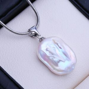 Maxpower (white) Lsooyh Natural Freshwater Big Baroque Pearl Pendant Classic Pendant Neck Maxpower (white) Lsooyh Natural Freshwater Big Baroque Pearl Pendant Classic Pendant Neck